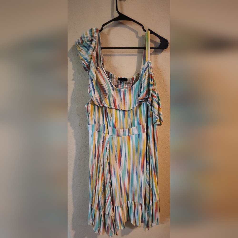 Torrid Multicolor Striped Midi Dress